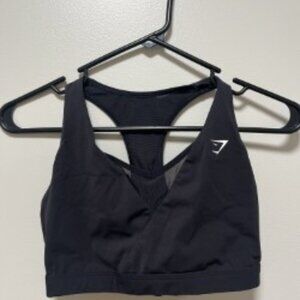 Gymshark Crossover Black Sports bra